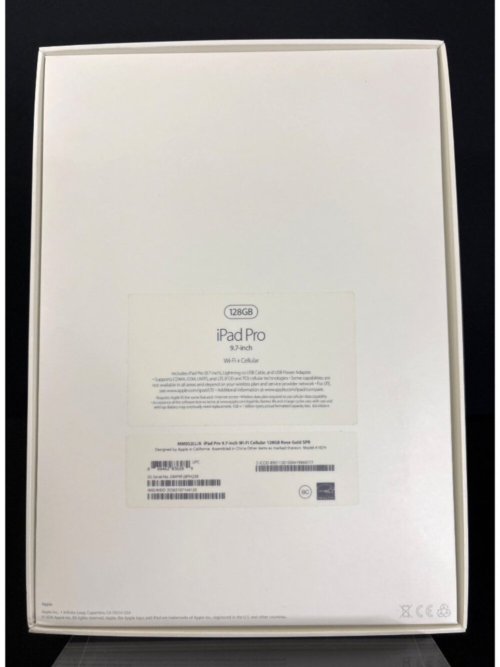 Apple iPad Pro 9.7-Inch Wi-Fi + Cellular 128GB Tablet Rose Gold EMPTY BOX ONLY - Picture 2 of 4
